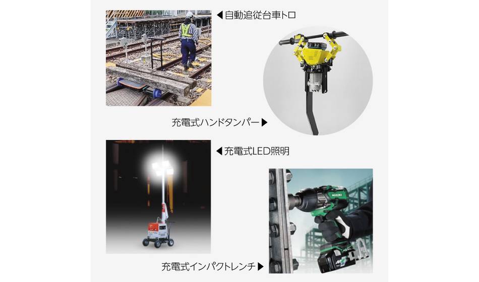 バッテリー化が進む小型機械