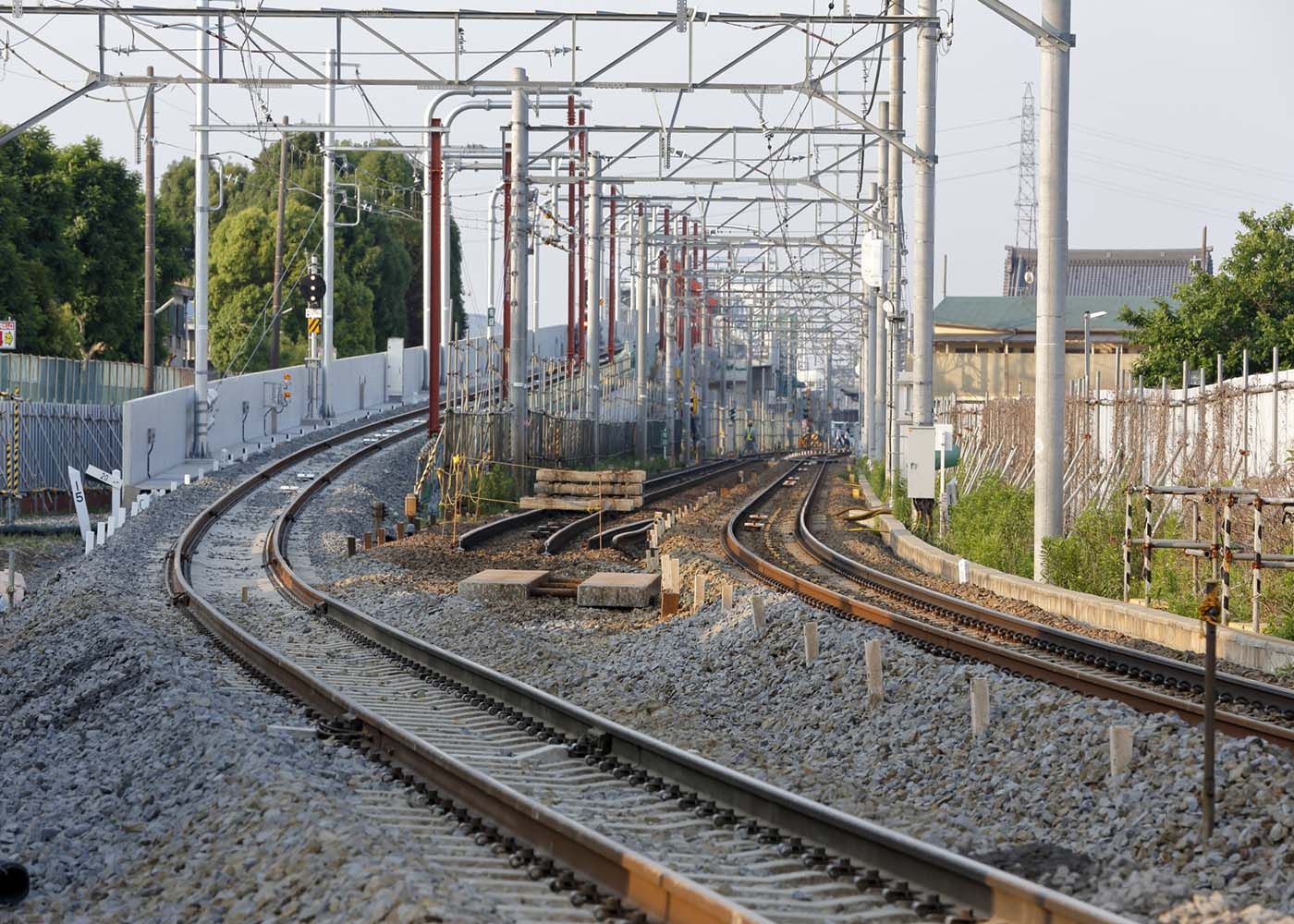 名古屋鉄道 犬山線 布袋駅本線軌道イメージ