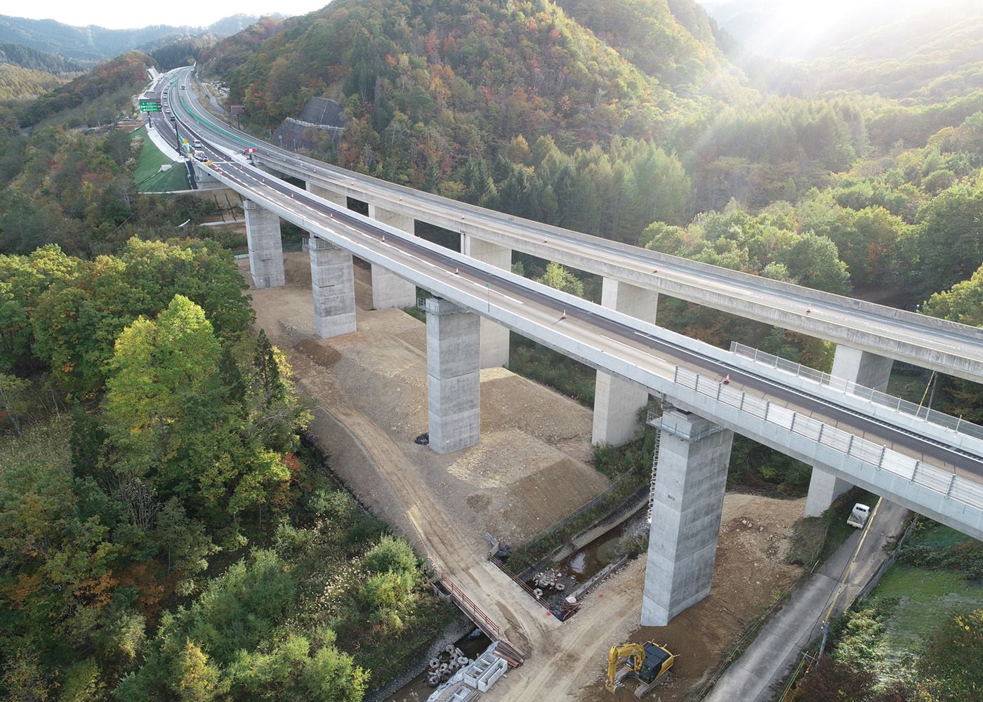 東海北陸自動車道 池之島工事イメージ